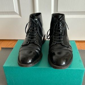 Alden Men's 4065 Cap Toe Boot in Black Shell Cordovan